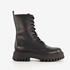 Harper leren veterboots met dikke zool zwart 7