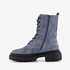 Blue Box dames veterboots denim blauw 2