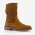 Hush Puppies suede dames enkellaarzen cognac 1