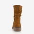 Hush Puppies suede dames enkellaarzen cognac 3