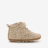 Groot leren babyschoenen beige met stippenprint 7