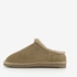 Hush Puppies gevoerde suede heren pantoffels taupe 2