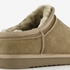 Hush Puppies gevoerde suede heren pantoffels taupe 6