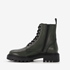 Harper leren dames veterboots groen 3