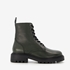 Harper leren dames veterboots groen 7