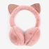 Fluffy meisjes oorwarmer met oortjes roze