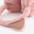 Fluffy meisjes oorwarmer met oortjes roze 3