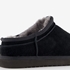 Hush Puppies gevoerde suede heren pantoffels zwart 6