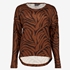 Dames shirt met print bruin