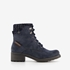 Blue Box veterboots blauw met gebreid detail 7