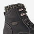 Blue Box dames veterboots zwart met gebreid detail 6