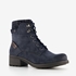 Blue Box veterboots blauw met gebreid detail