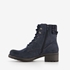 Blue Box veterboots blauw met gebreid detail 2