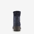 Blue Box veterboots blauw met gebreid detail 3