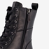 Harper leren dames veterboots zwart 6