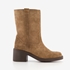 Harper suede dames laarzen met hak bruin 7