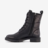 Harper leren dames veterboots zwart 2