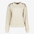 Dames sweater met knopen beige