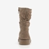 Hush Puppies suede dames enkellaarzen taupe 3