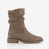 Hush Puppies suede dames enkellaarzen taupe 7