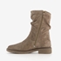 Hush Puppies suede dames enkellaarzen taupe 2