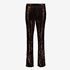 Dames glitter flared legging bruin