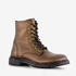 Groot leren meisjes veterboots brons 1