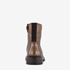 Groot leren meisjes veterboots brons 3