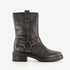 Harper leren dames biker boots met studs zwart 7