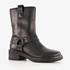 Harper leren dames biker boots met studs zwart 1