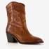 Leren dames western laarsjes cognac