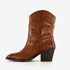 Harper leren dames western laarsjes cognac 2