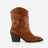 Harper leren dames western laarsjes cognac 7