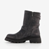 Blue Box dames biker boots met gespen grijs 2