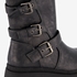 Blue Box dames biker boots met gespen grijs 6