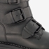 Groot leren meisjes biker boots zwart 6