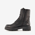 Harper leren dames veterboots zwart 2