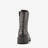 Harper leren dames veterboots zwart 3