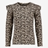 Meisjes shirt met luipaardprint en ruches