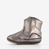 Groot leren babyschoenen metallic grijs 2