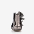 Groot leren babyschoenen metallic grijs 3