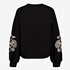 TwoDay dames sweater zwart met geborduurde bloemen 2