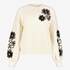 TwoDay dames sweater beige met geborduurde bloemen