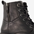 Hush Puppies leren dames veterlaarsjes zwart 6