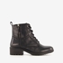 Hush Puppies leren dames veterlaarsjes zwart 7