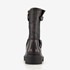 Groot leren meisjes biker boots zwart 3