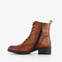 Hush Puppies leren dames veterboots cognac 2