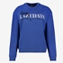 Dames sweater blauw met opdruk