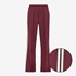 Dames wide leg broek met bies rood