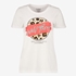 Dames T-shirt met luipaardprint wit